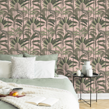 Vliesbehang Tropic roze (dessin 118133)