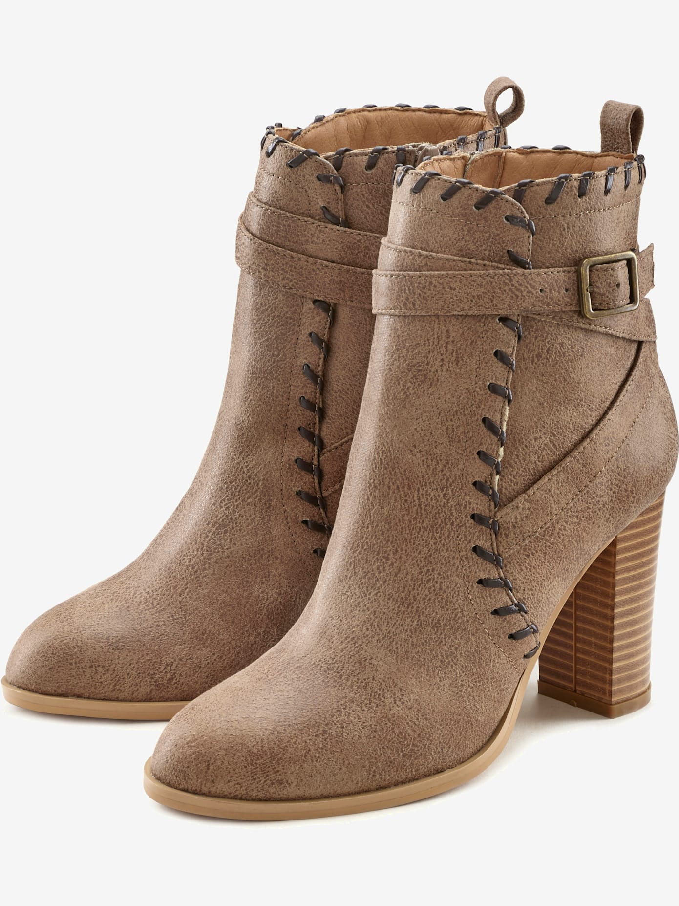 Bottines à talon haut talon bottier confortable et boucle décorative raffinée