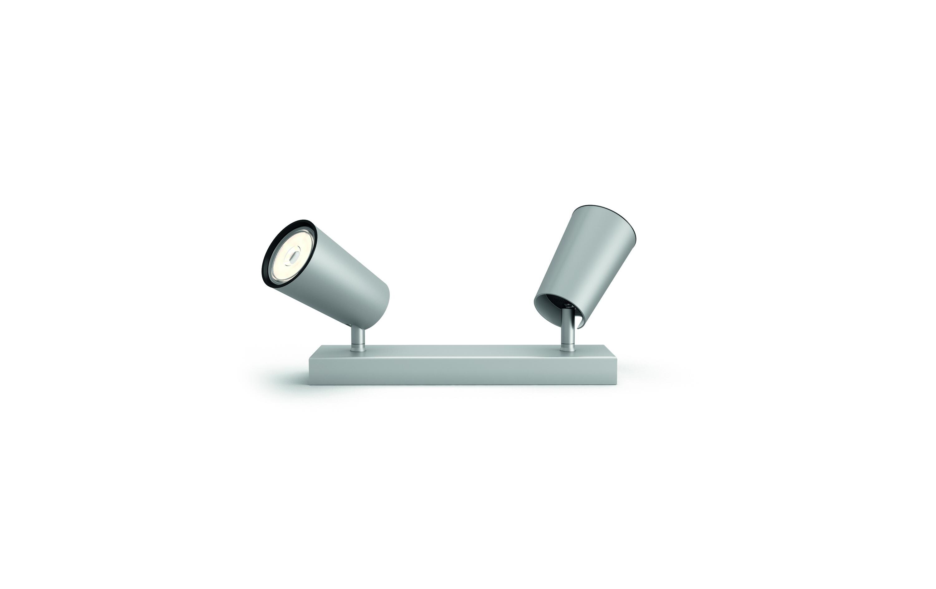 Aufbauspot Paisley, 2 x GU10, 5.5 W, SilberMyLiving Aufbauleuchte mit beweglichem Leuchtenkopf