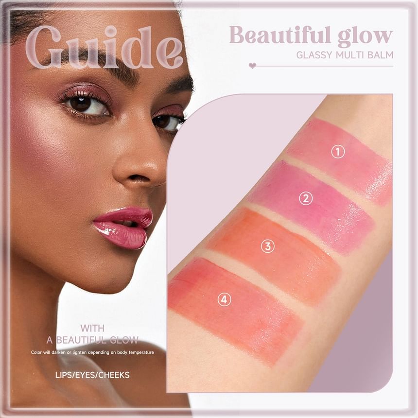 RoyueS - Shining Magic Lips & Blush Glassy Multi Balm - 4 kleuren