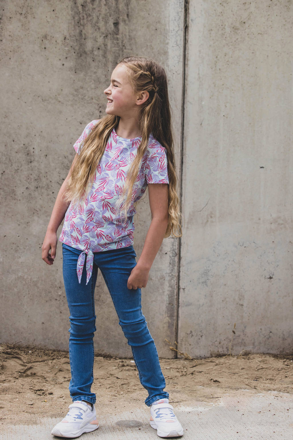 TYGO & vito T-shirt met all over print lichtblauw/multi