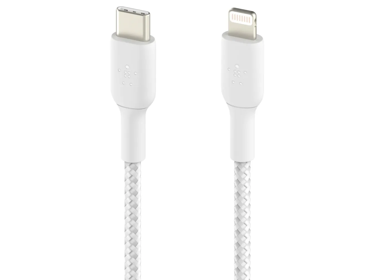Belkin BoostCharge - Lightning-kabel - 24 pin USB-C han til Lightning han - 2 m - hvid - USB Power Delivery (18 W)