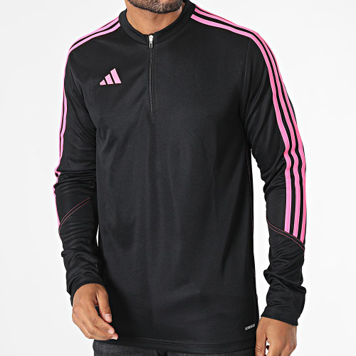 Tee Shirt Manches Longues A Bandes Tiro 23 IL9551 Noir
