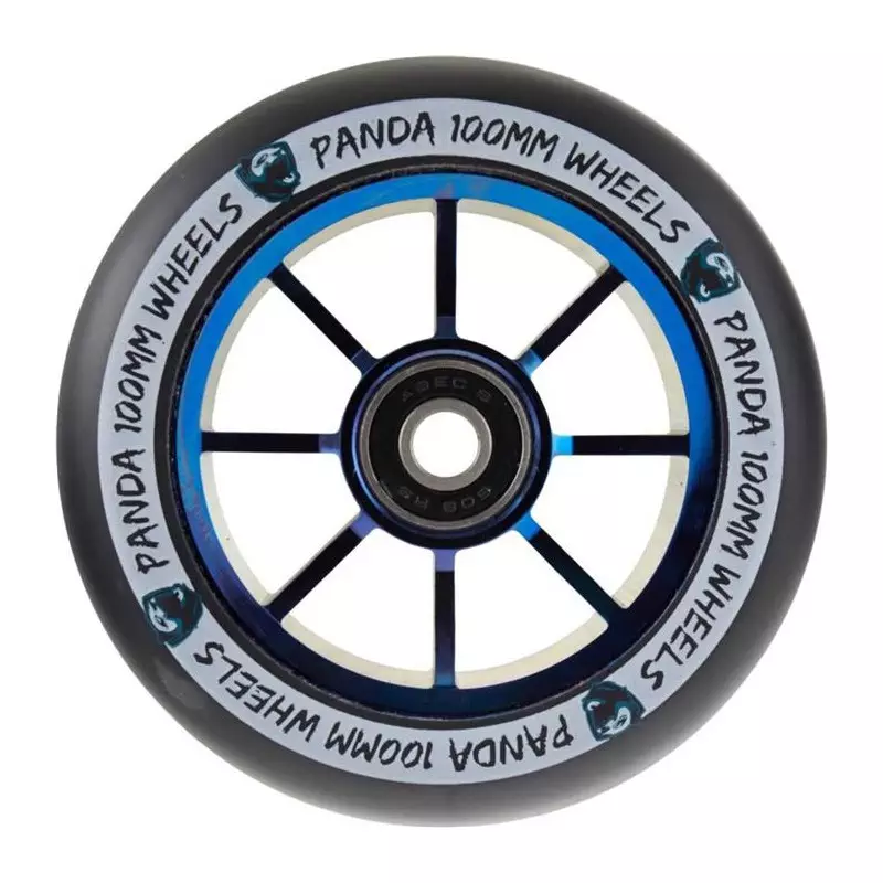 Roue trottinette PANDA Spoked V2 Blue Chrome 110mm