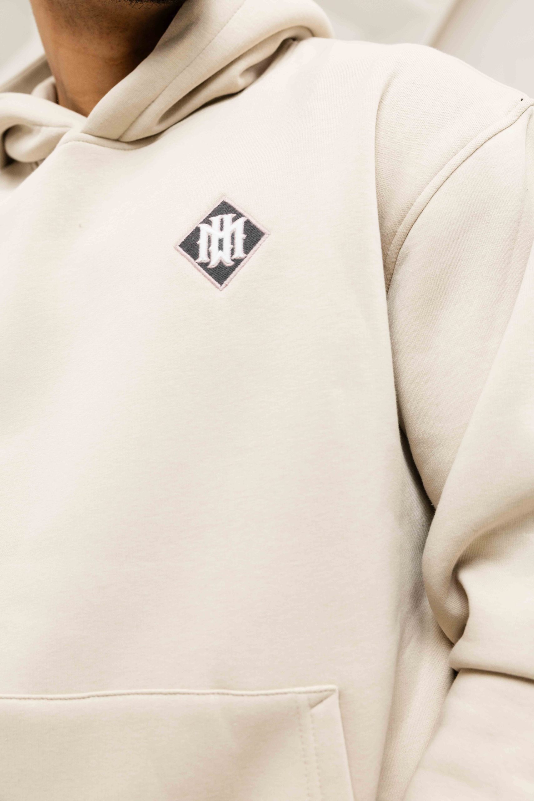 Malelions Gothic Tile Hoodie Heren Beige