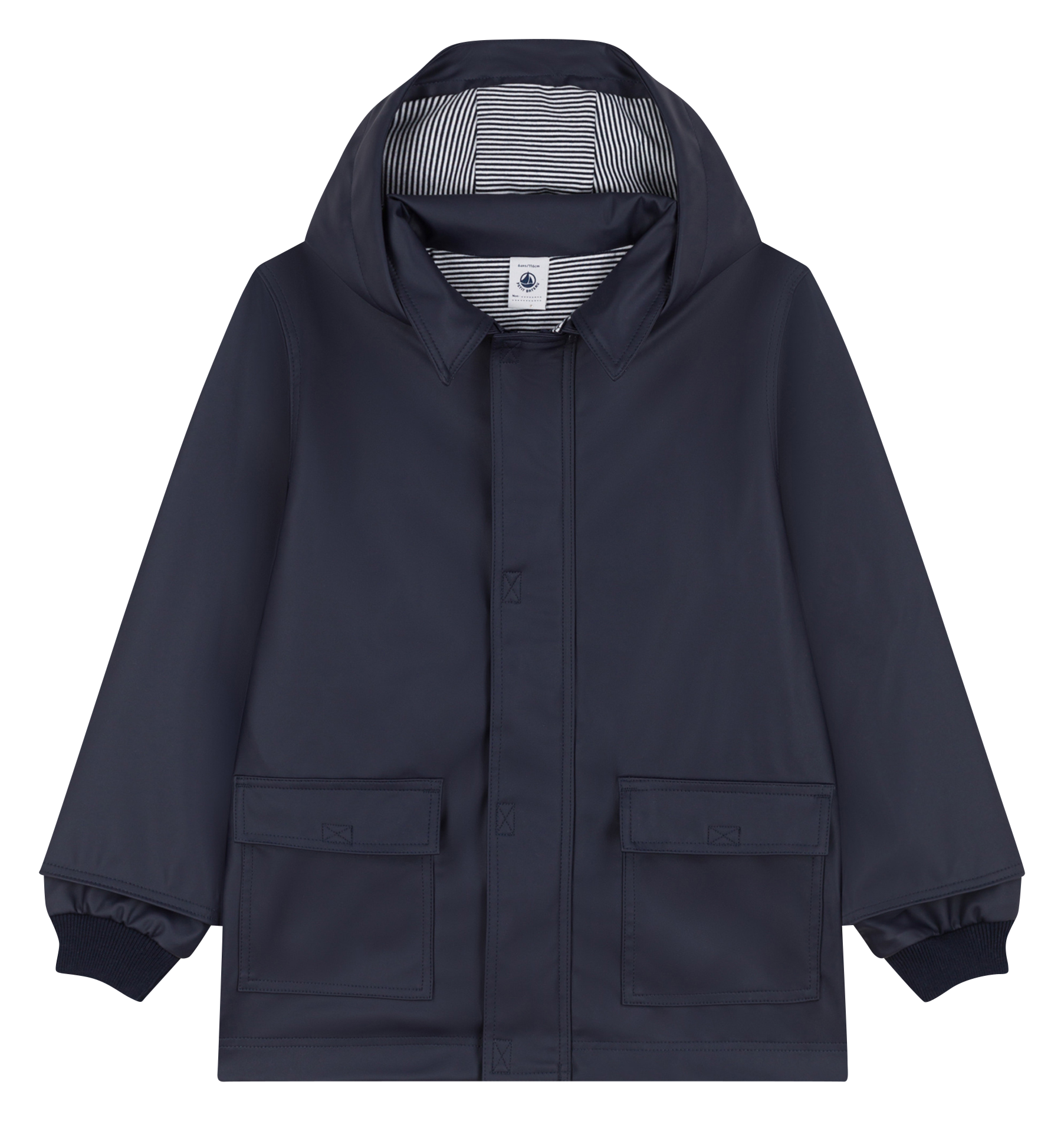 Imperméable à capuche| Bleu