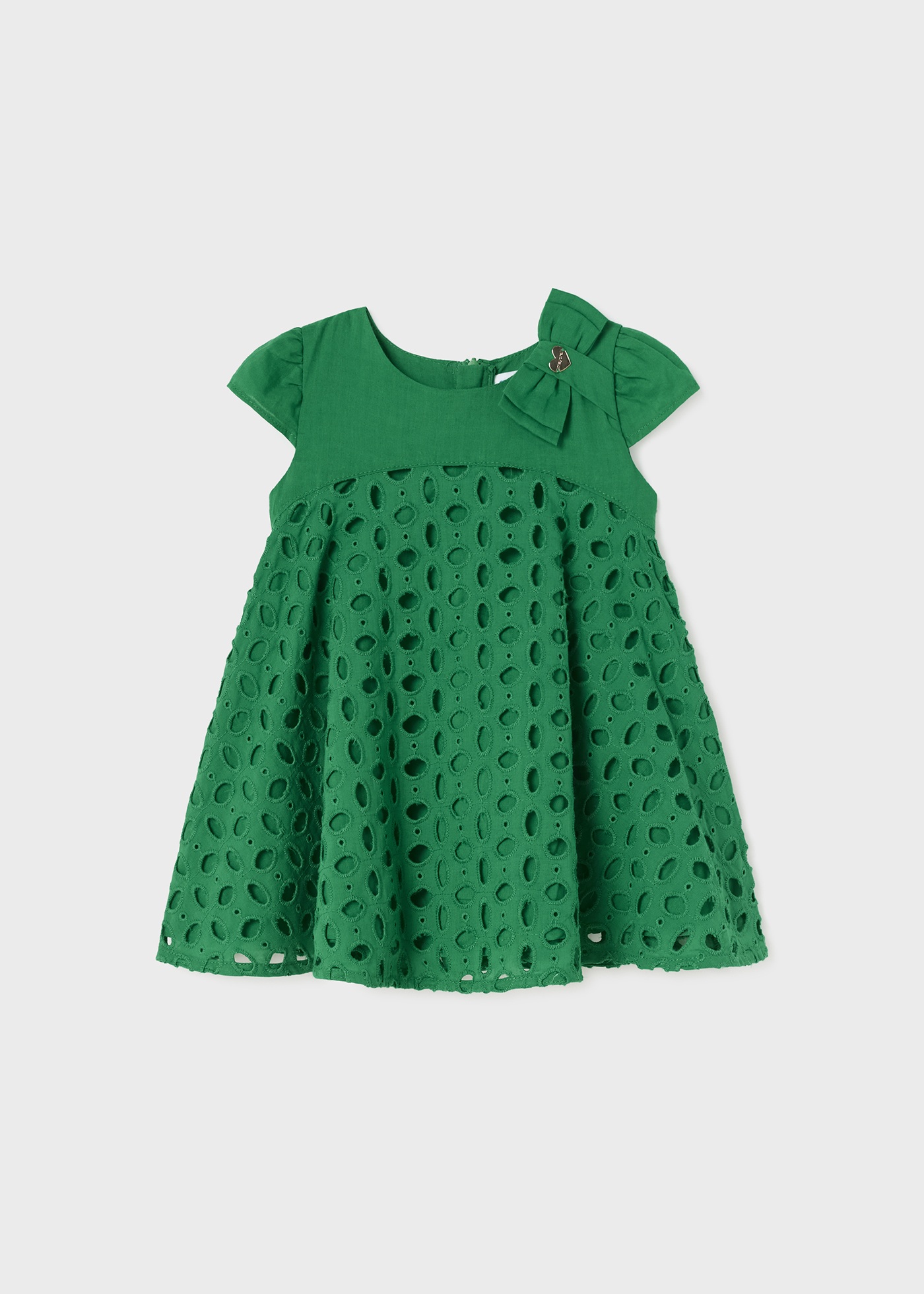 Vestido de algodão perfurado para bebê