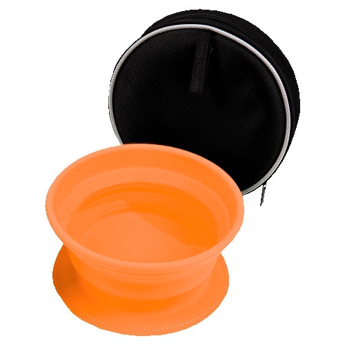 Disc-O-Bed Dog-Bowl faltbarer Silikon Futternapf Set 2 Stück