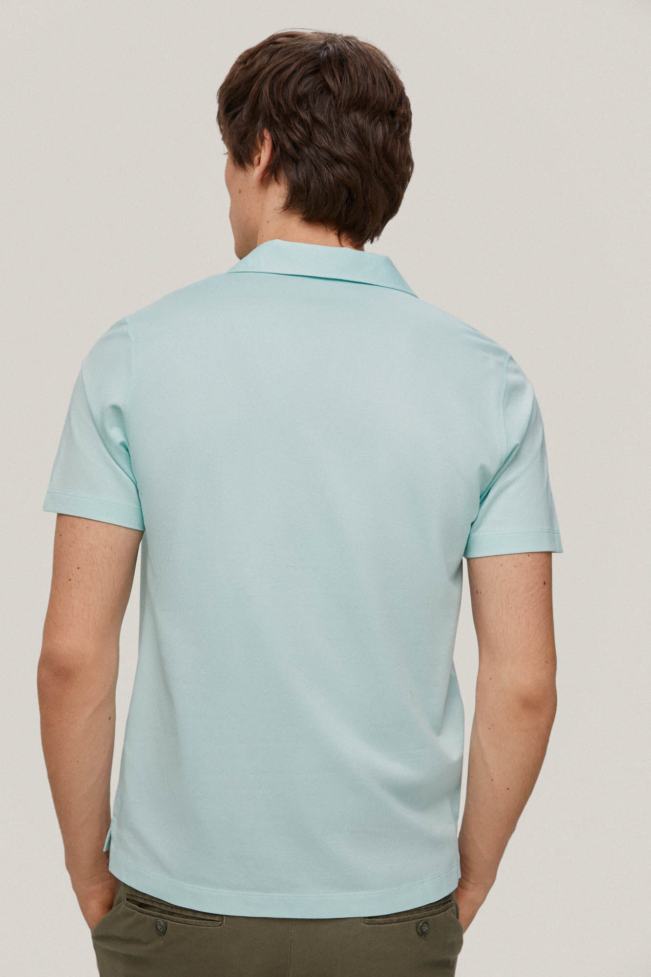 Camisa polo Oxford piqué - Turquesa