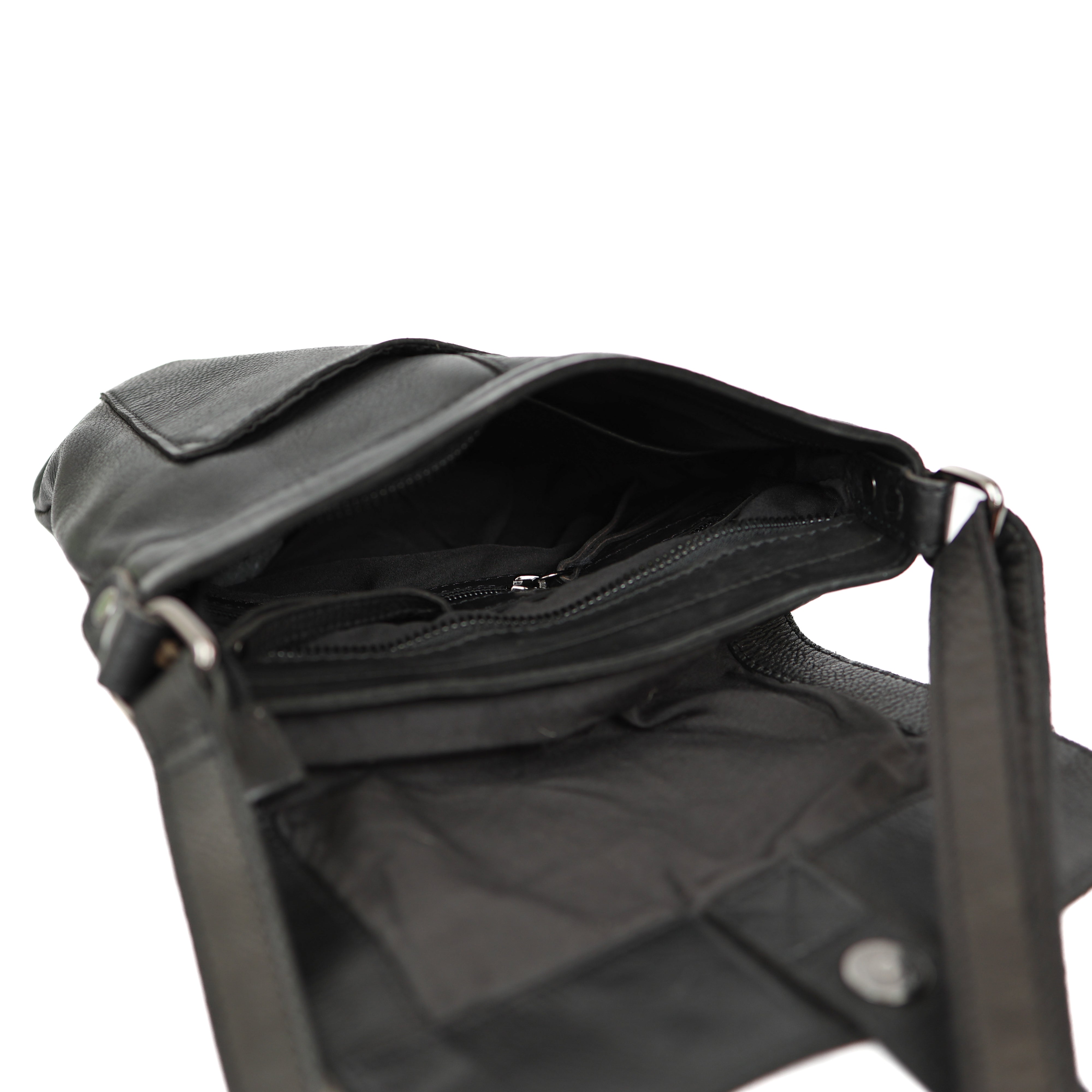 Schoudertas met flap 'Jip' zwart Black