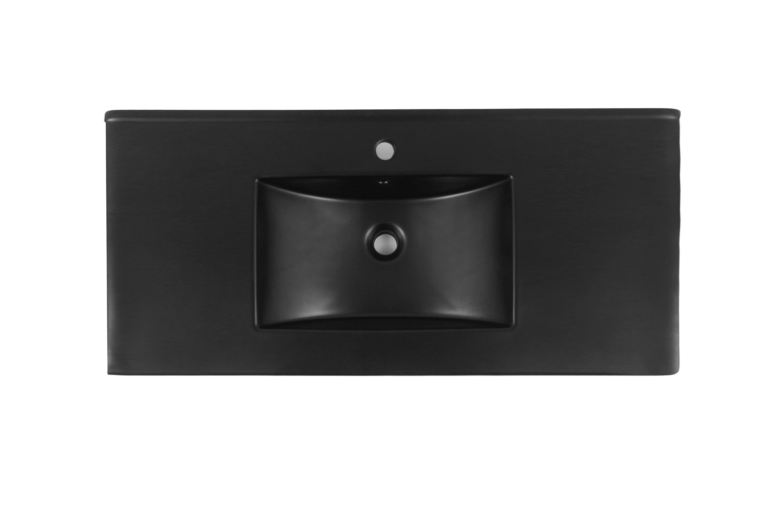 Fontana Latina keramische wastafel 100cm met kraangat zwart mat
