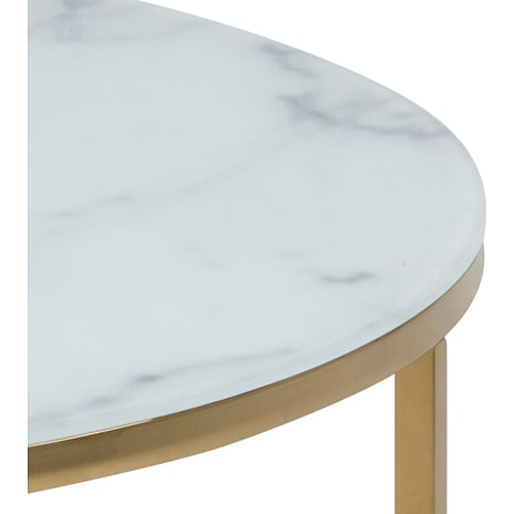 Alisma sofabord - hvid marmorlook