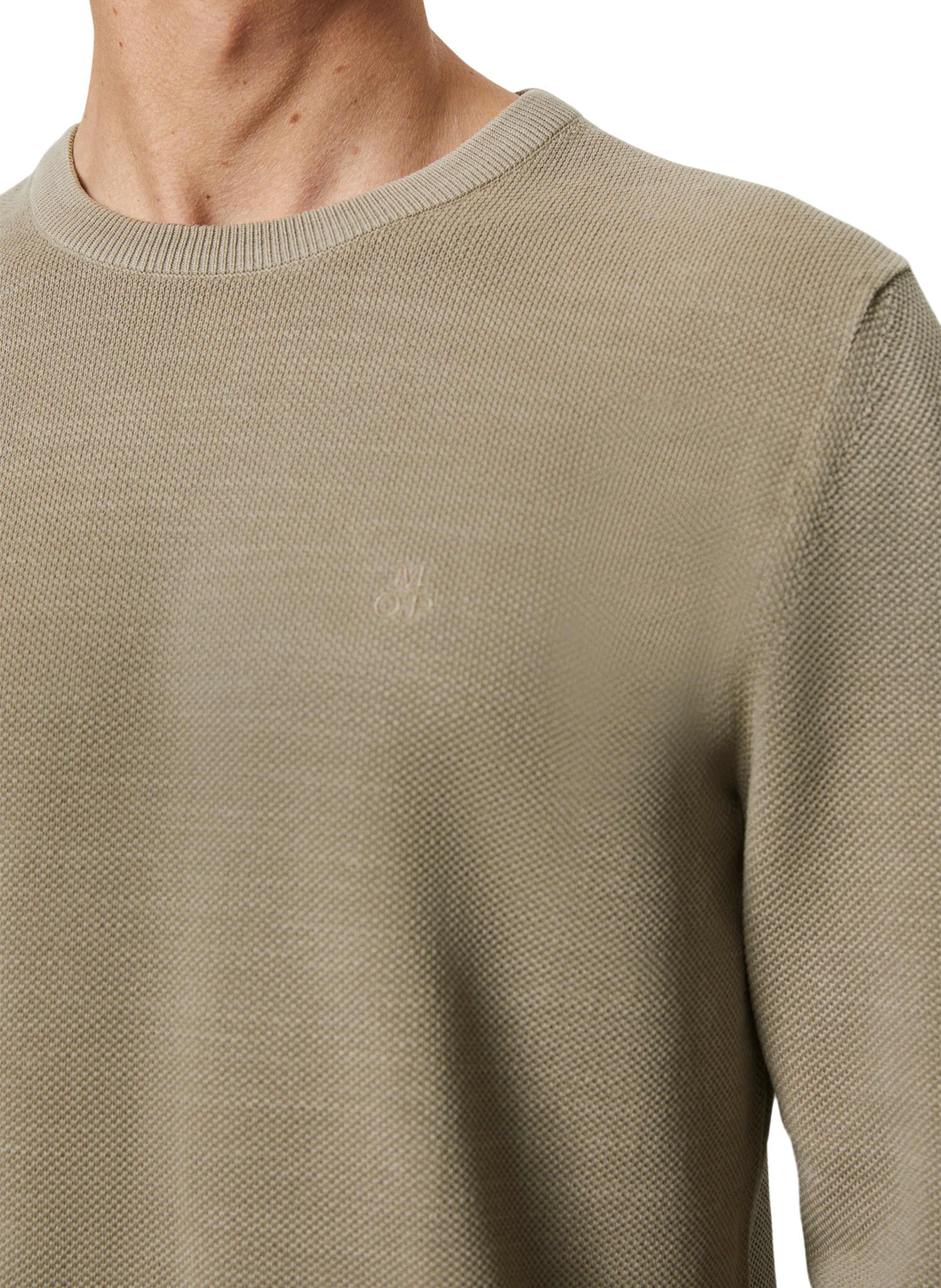 Pull col rond en coton biologique | Beige