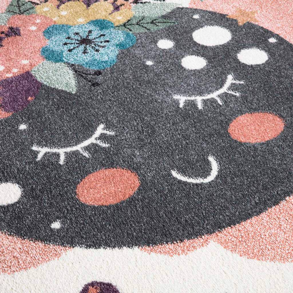 Carpet City Kinderteppich »ANIME917« rechteckig 11 mm Höhe Kinderzimmer Teppich Modern mit Mond, Blumen, Wolken, Creme, Multi