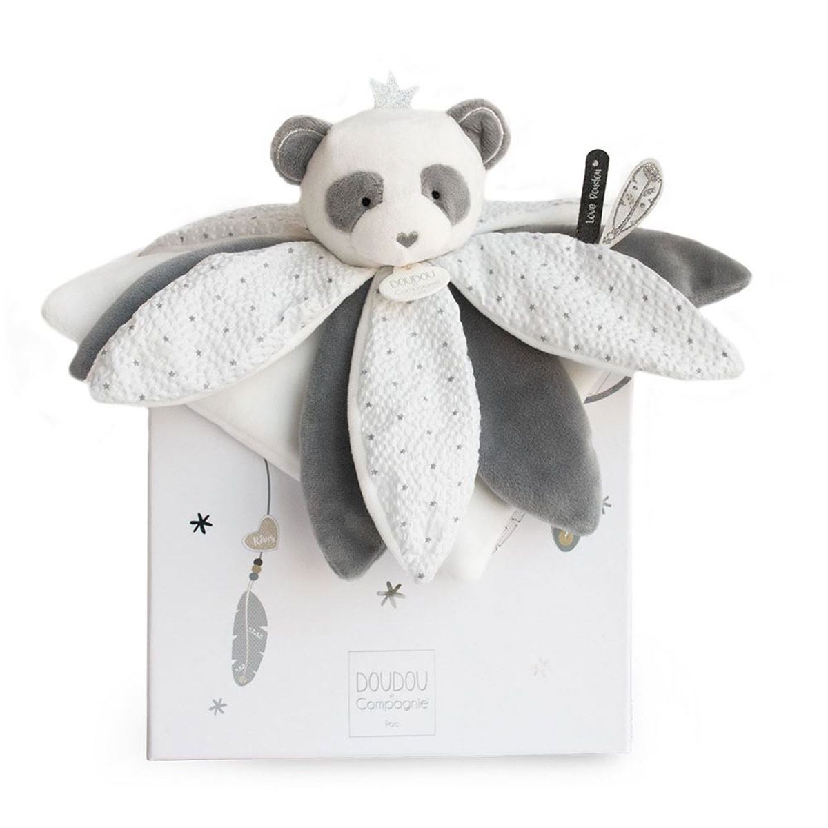 Doudou Attrape-rêve panda pétales