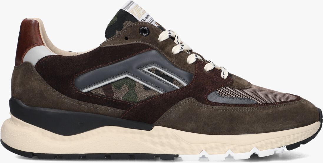 groene floris van bommel lage sneakers sfm-10154 de treener