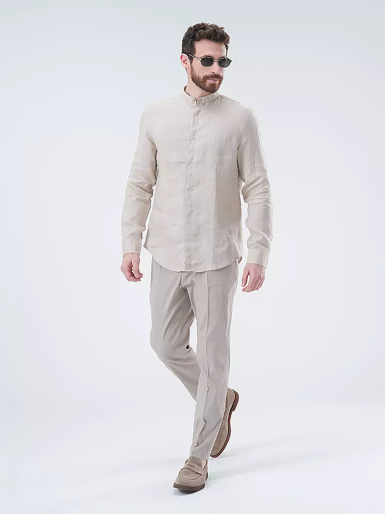 ARMANI EXCHANGE Leinenhemd Regular Fit  beige