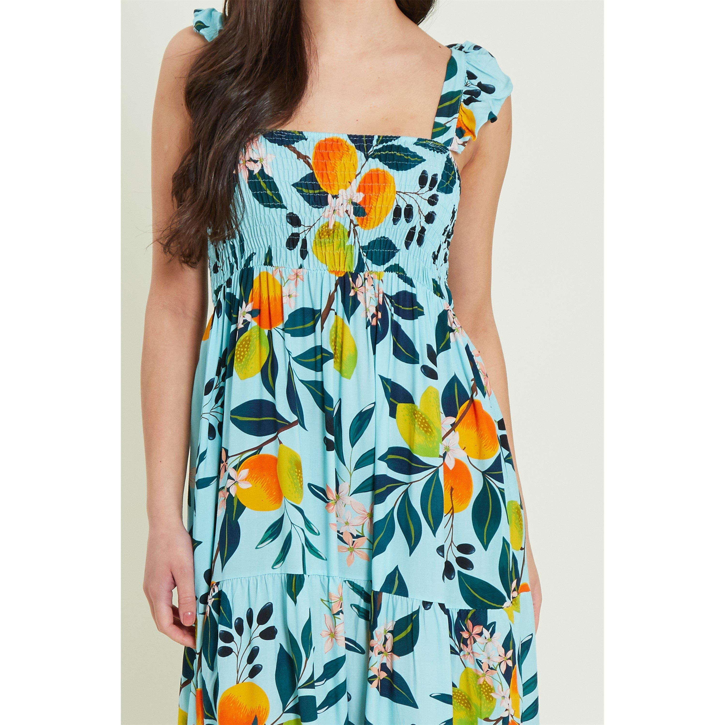 Be You Frill Frill Shoulder Tier Maxi Dress