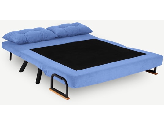 CONCEPT1 - Canapé lit Sando 2 places bleu 133 x 78 x h78