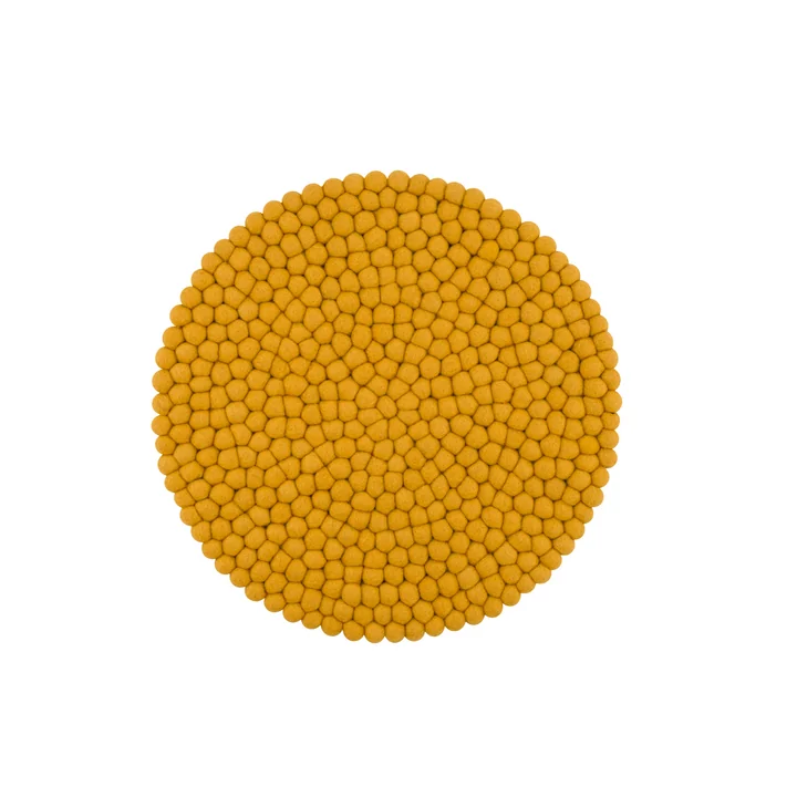 myfelt - Klara Sitzauflage Ø 36 cm, senfgelb