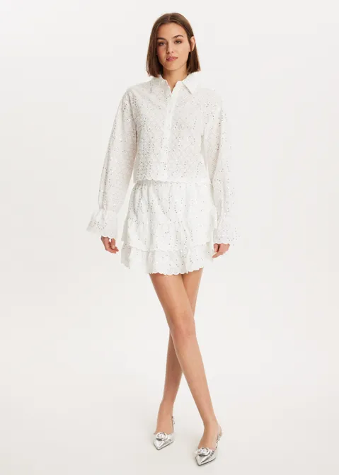 Broderie blouse wit (WIT)