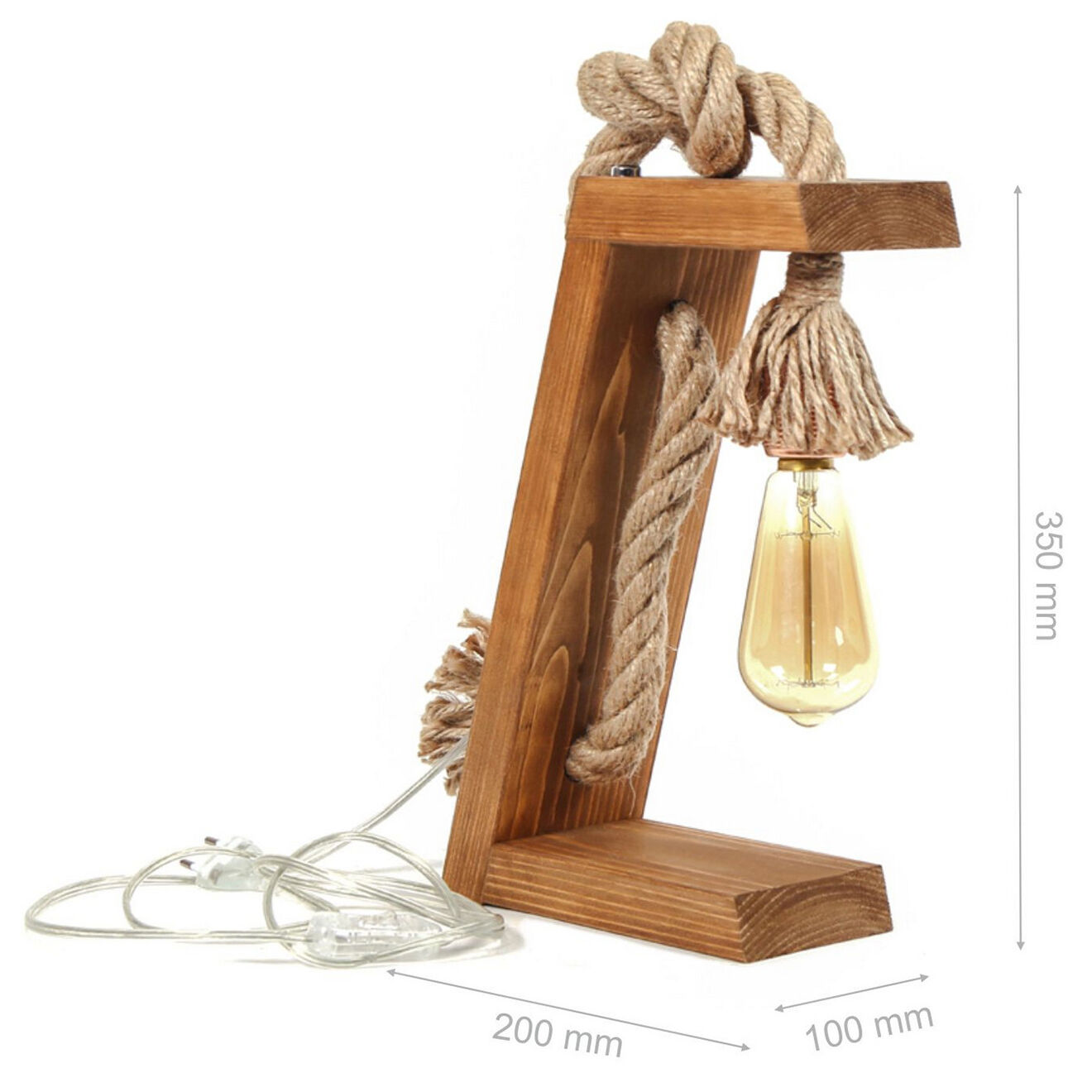 Opviq Lampe de table KN13 brun/doré - 20x35x10 cm