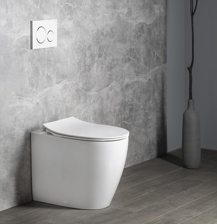 Isvea Sentimenti staande toiletpot randloos 52x36cm zwart