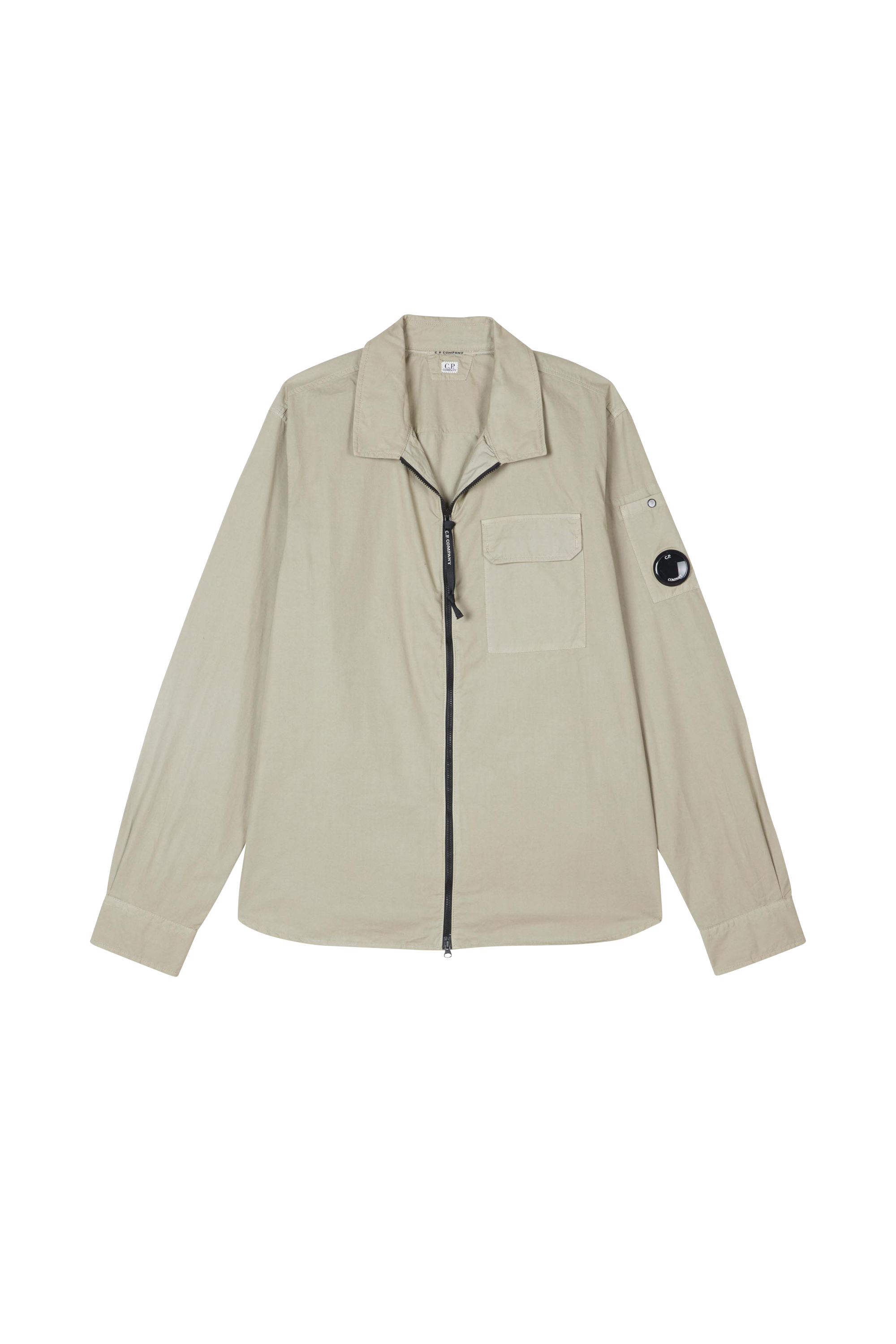 C.P. COMPANY Veste GABARDINE ZIPPED SHIRT Vert