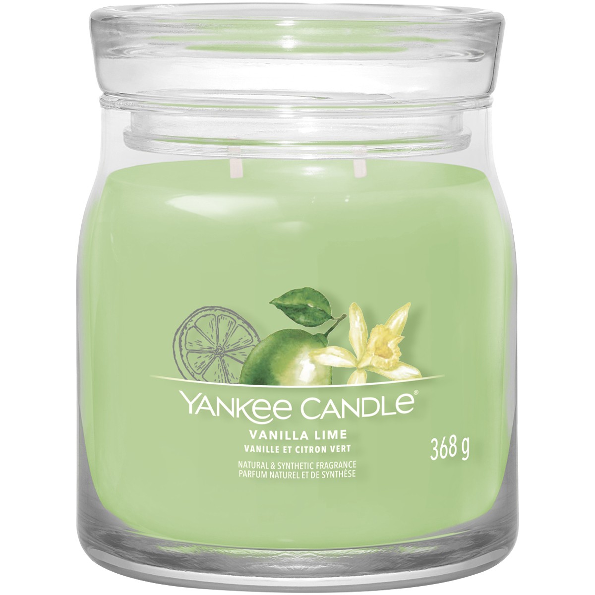 Bougie gobelet - Vanille & citron vert - Modèle medium - 368 g
