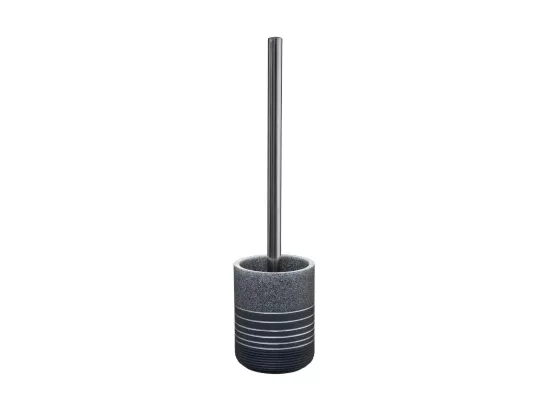 Brosse WC avec support Gris effet pierre