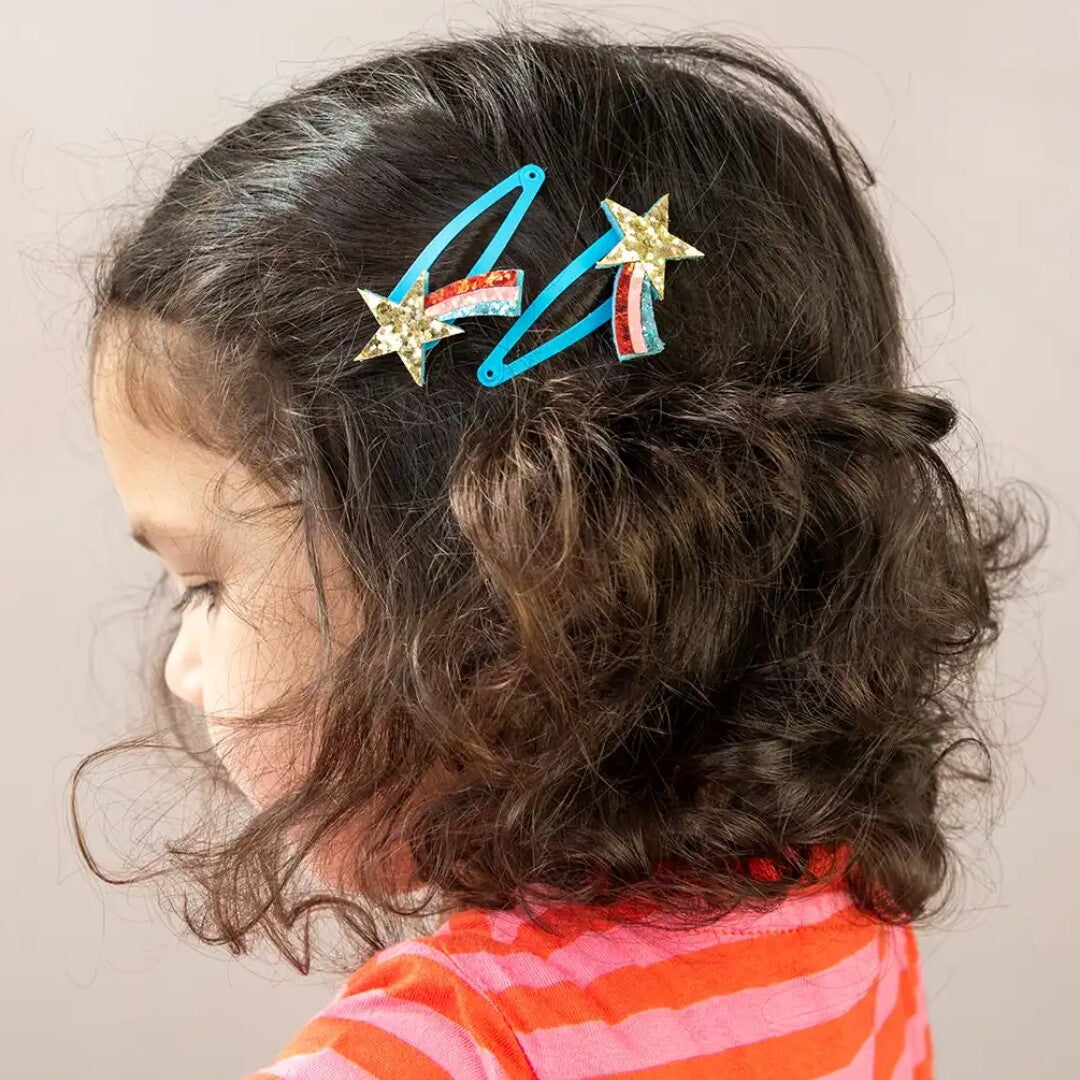 Rex london haarspeldjes shooting star glitter - 2st