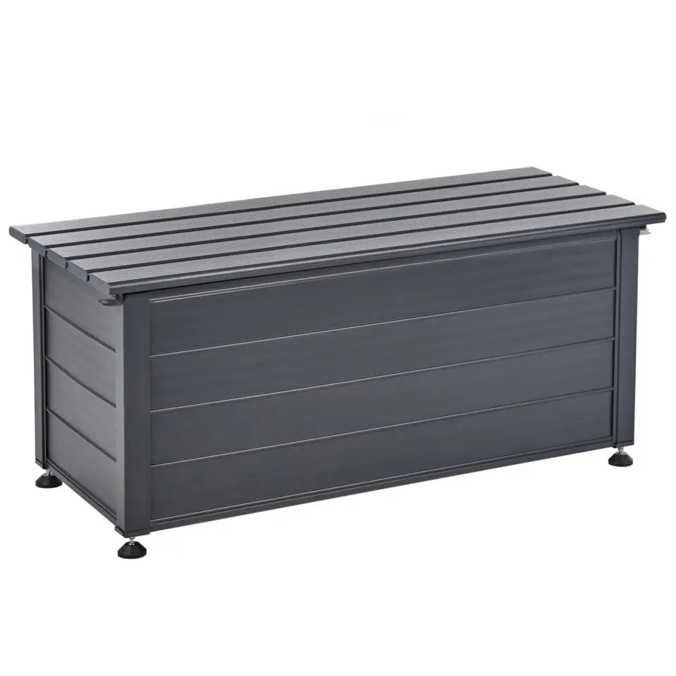 CAMPALTO - Kussenbox - Donkergrijs - 113 x 50 cm - Aluminium