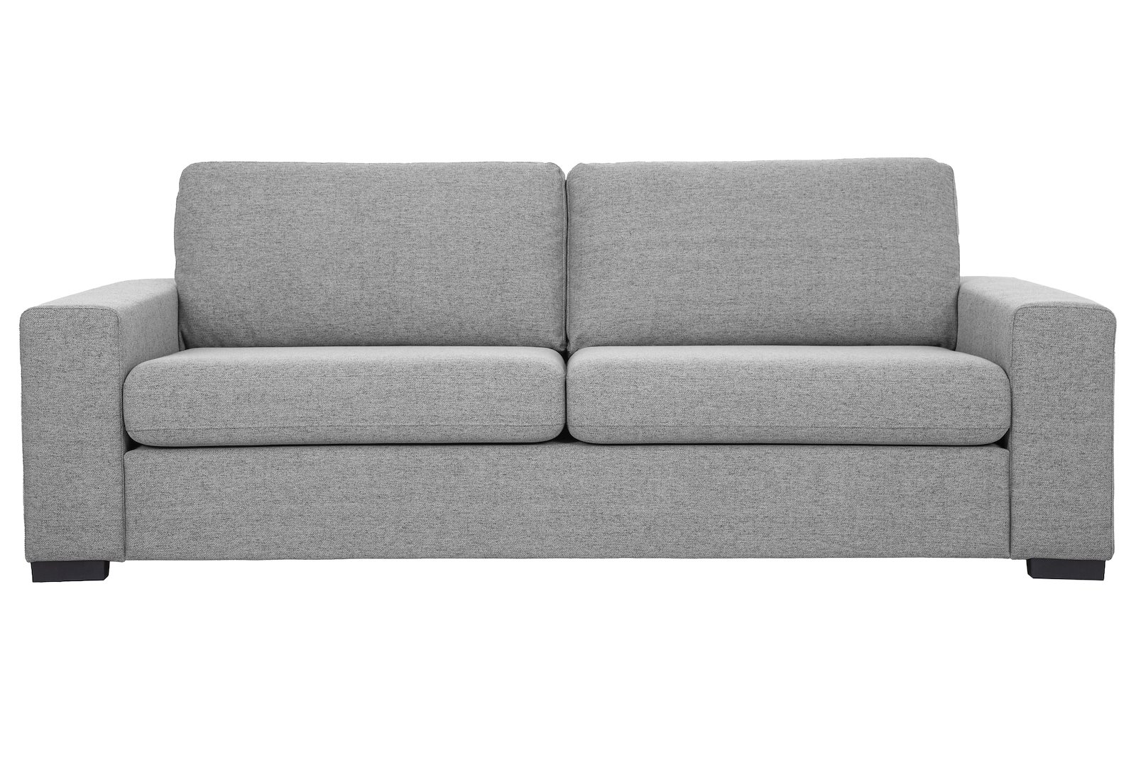 Max 3-seter sofa Tekstil Neve 85 lys grå med sorte ben