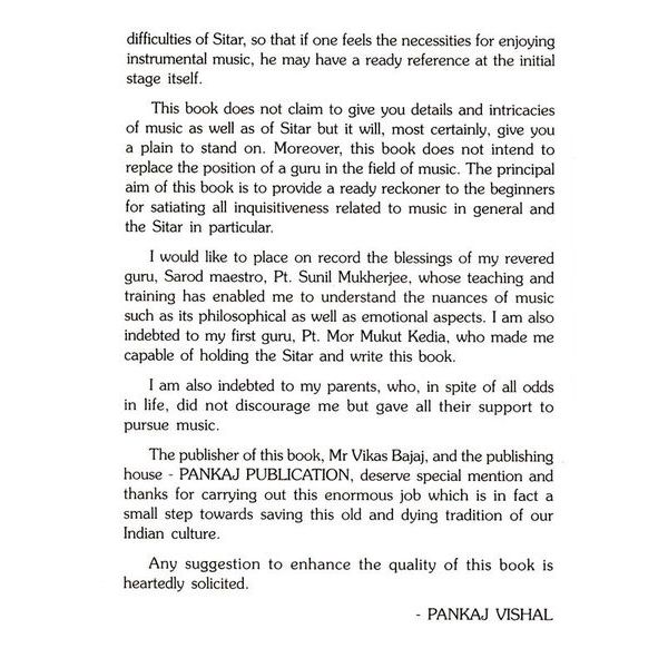 Pankaj Publications Handbook of Sitar