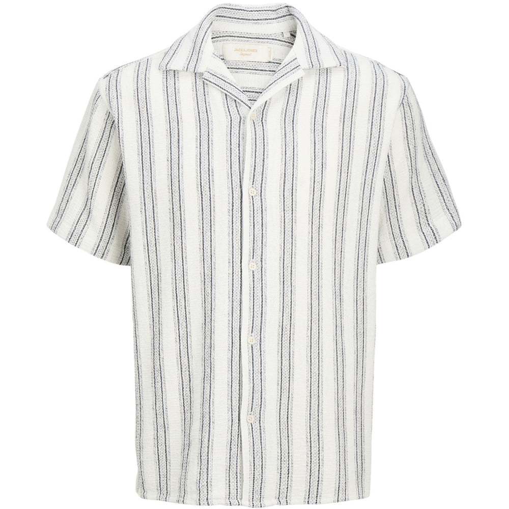 Køb Jack & Jones Junior Cloud Dancer Stripes Jorcoba Stripe Resort Skjorte Ss Sn Jnr