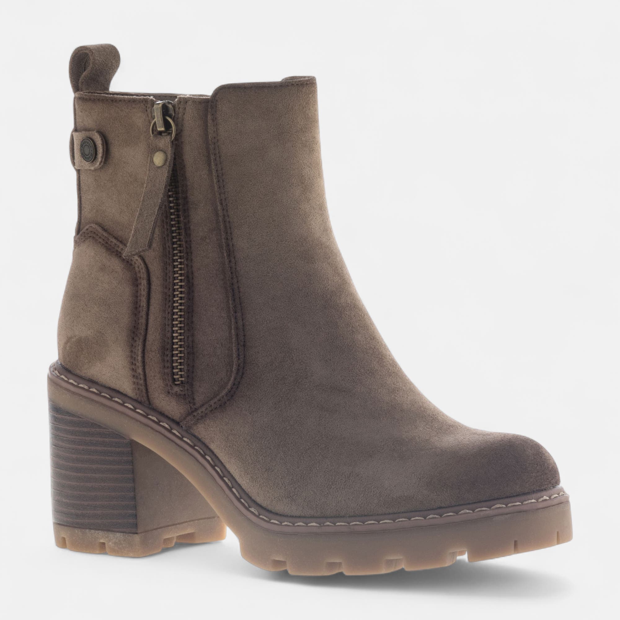 Boots à talon Femme beige