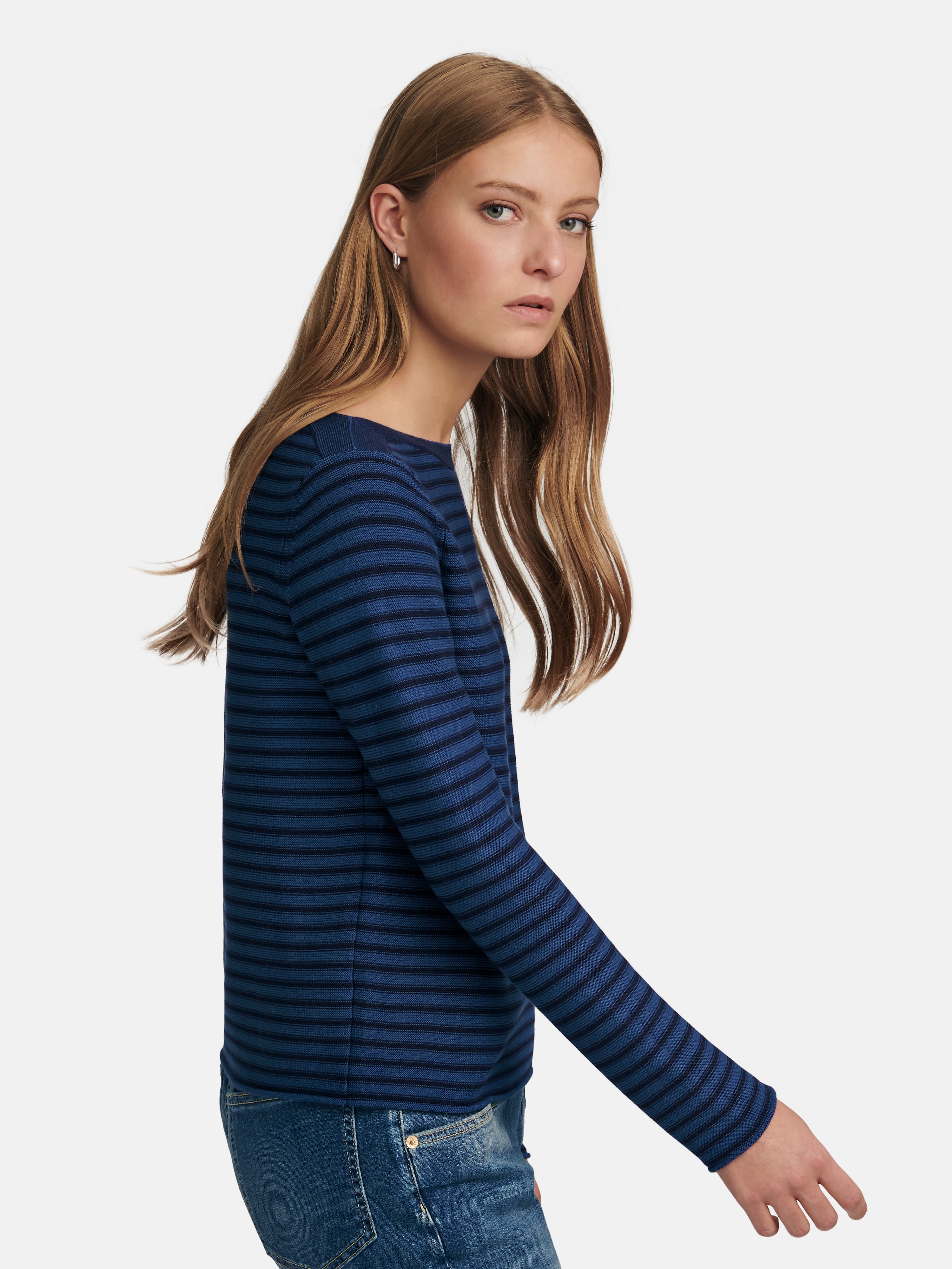Pullover mit U-Boot-Ausschnitt