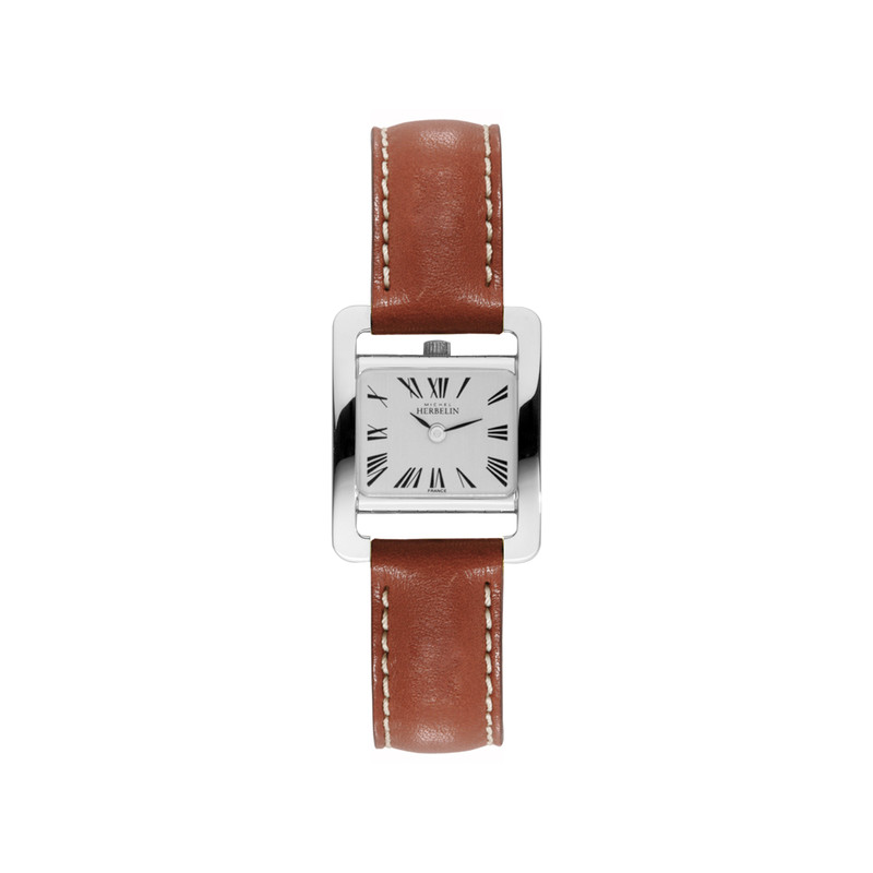 Montre Herbelin acier cuir marron