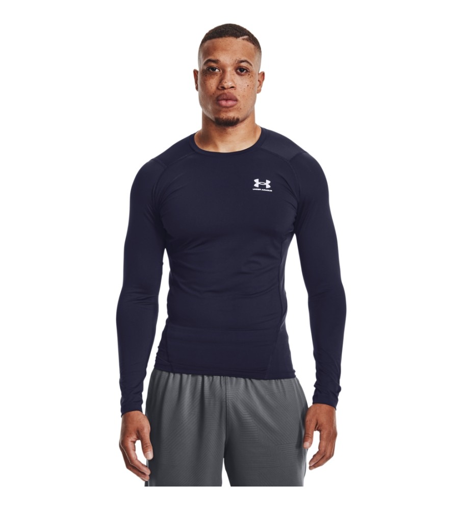 Camiseta de manga comprida Under Armour HeatGear Armour, azul marinho