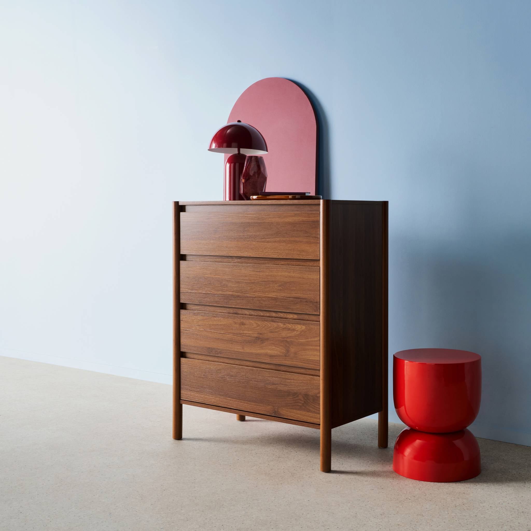 sweeek - Ladekast houteffect met 4 laden