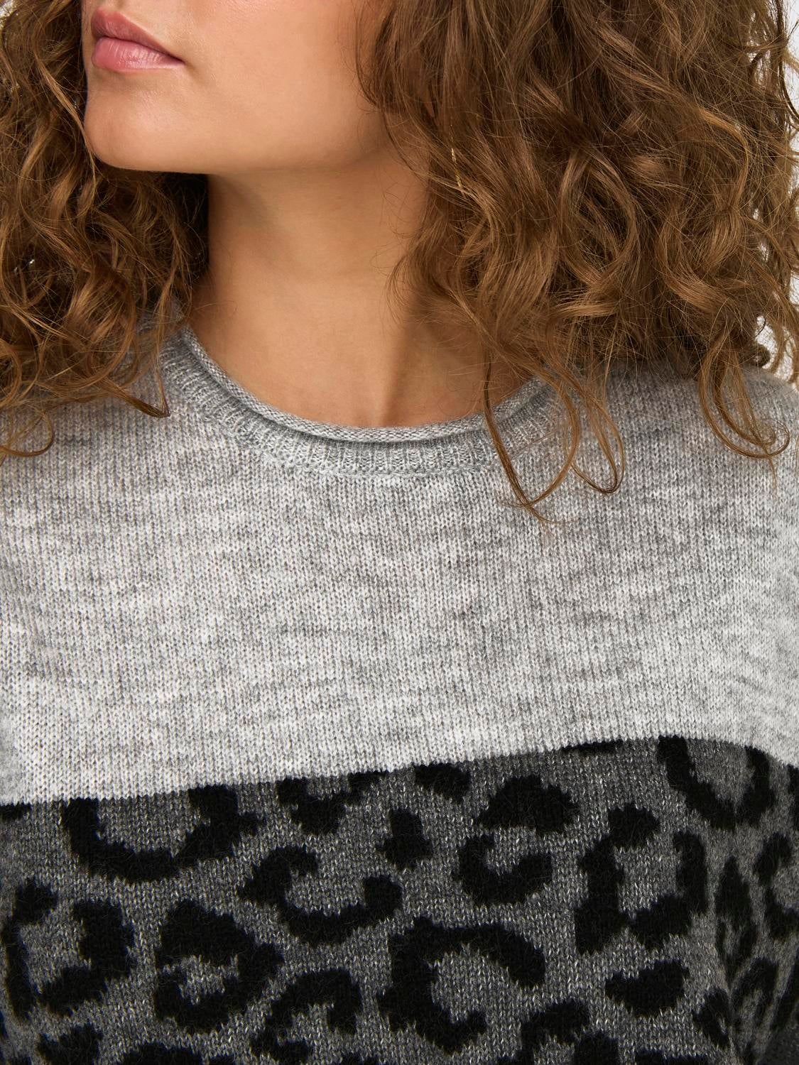 ONLJADE Strickpullover Light Grey Melange