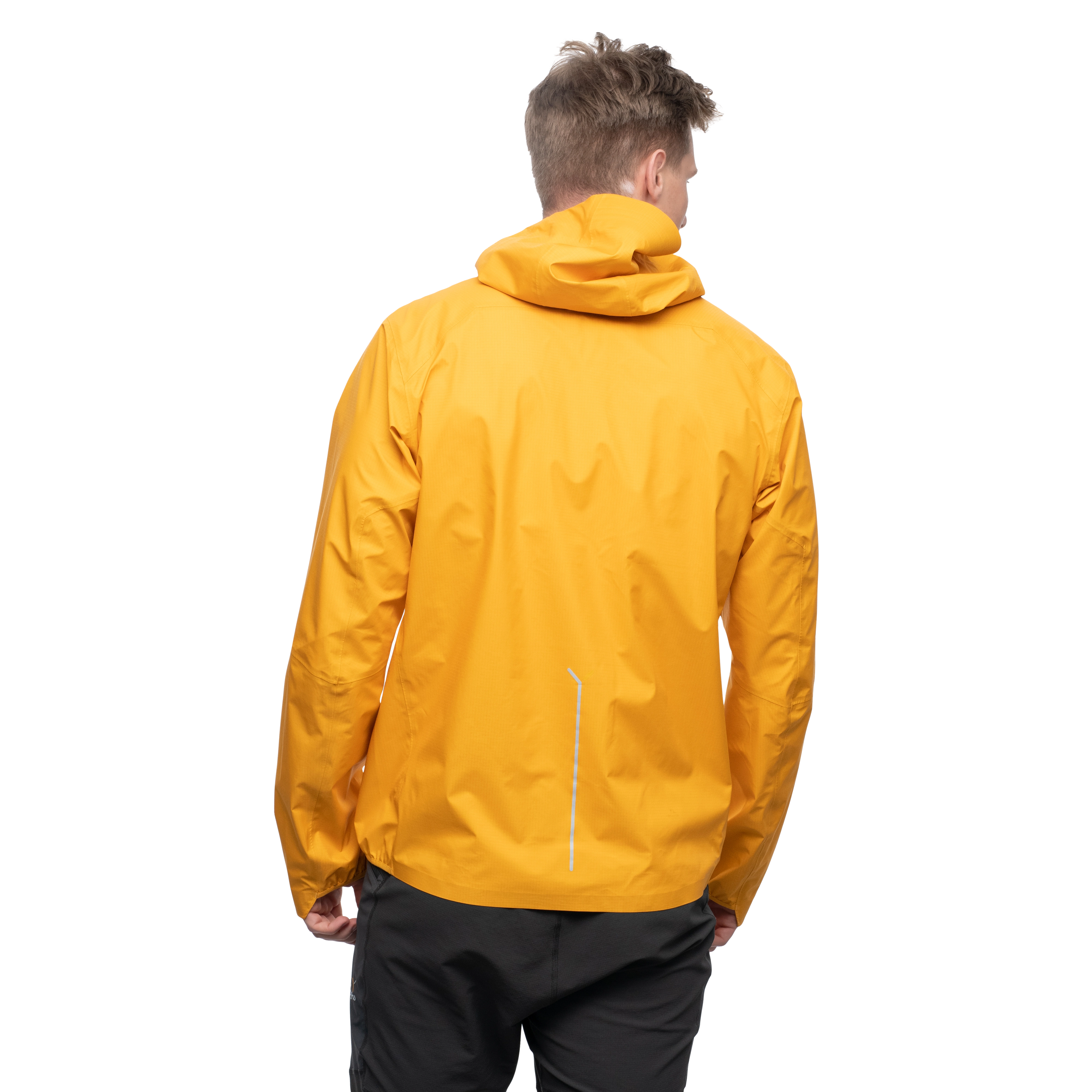 Y LightLine Air 3L Shell Jacket Men Mango Yellow / Dark Shadow Grey