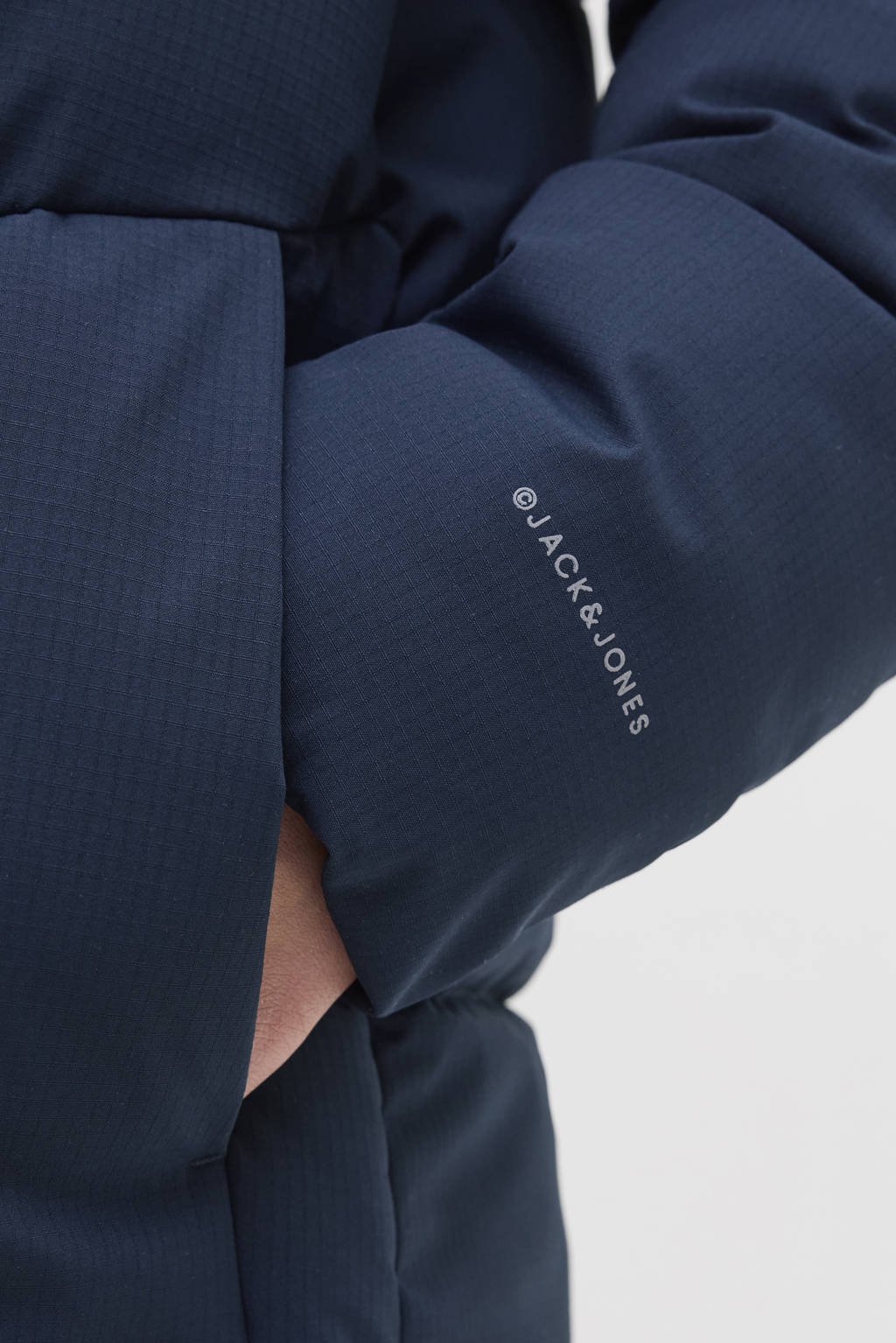 JACK & JONES JUNIOR gewatteerde jas donkerblauw