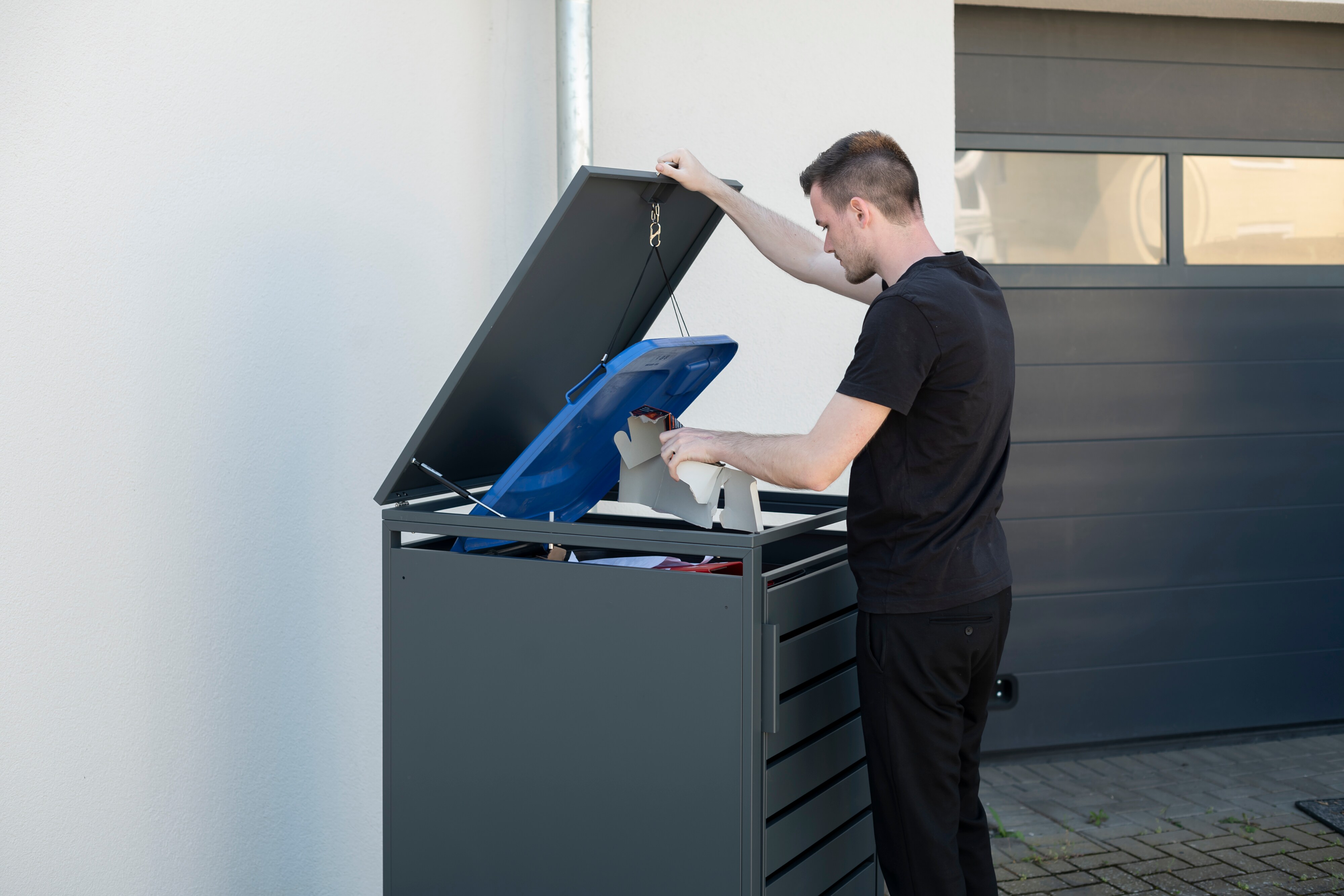 Westmann Metall Mülltonnenbox Kubus - versch. Ausführungen