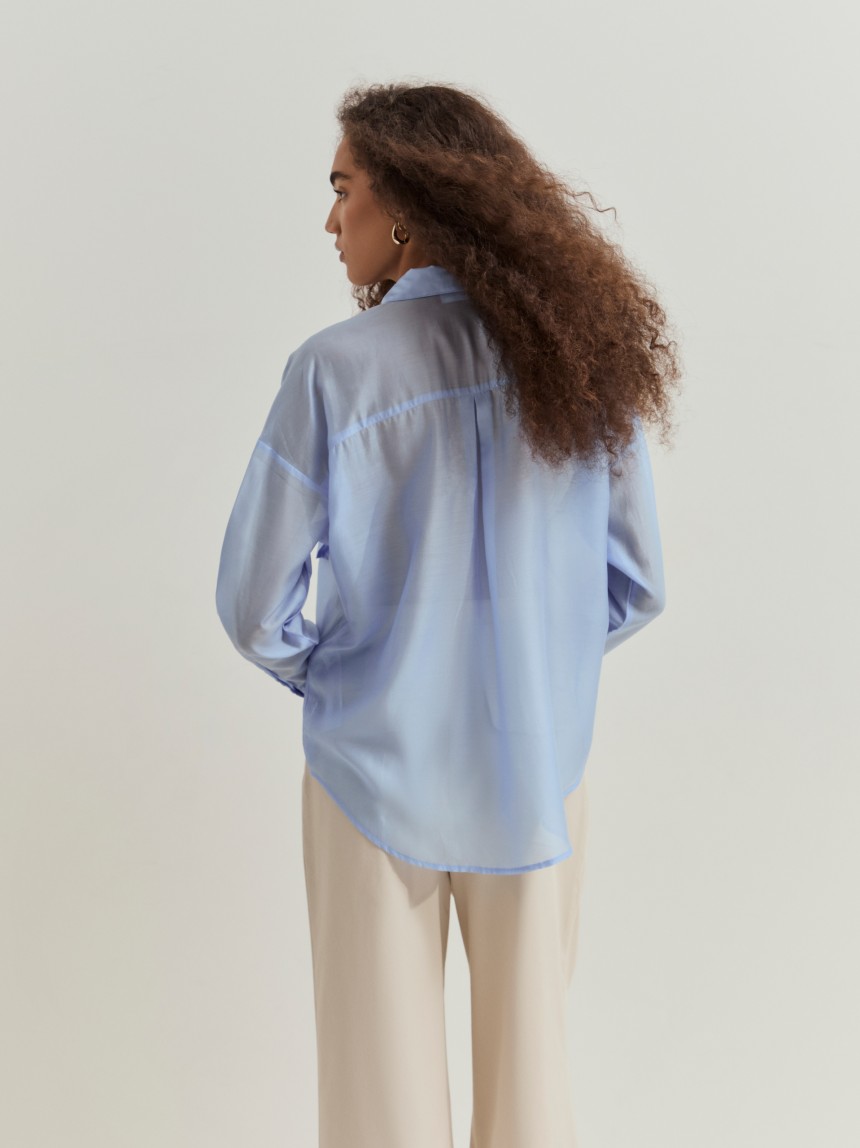 Camisa fluida com liocel