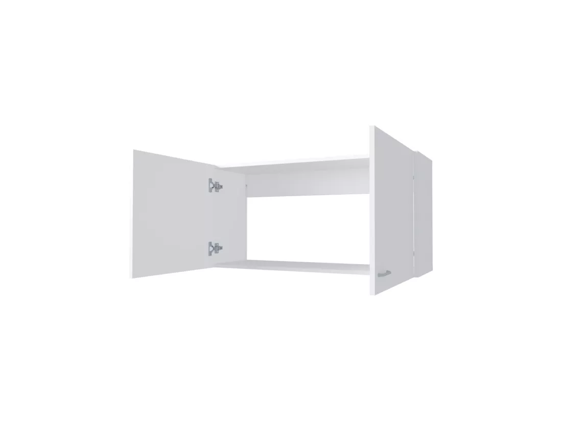 Meuble de cuisine Napoles en mélaminé avec 2 portes et de nombreux rangements , Blanc , 49 cm X 100 cm X 32 cm