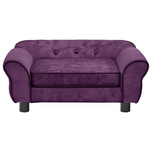 sofá clássico roxo para cachorro