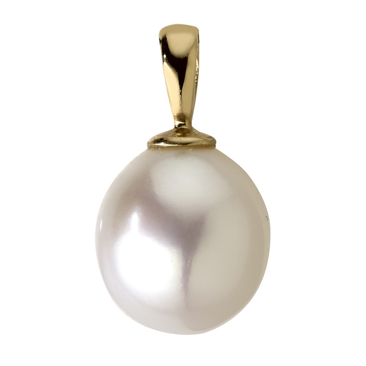 Pendentif Brillaxis or 18 carats perle de culture9,5/10 mm