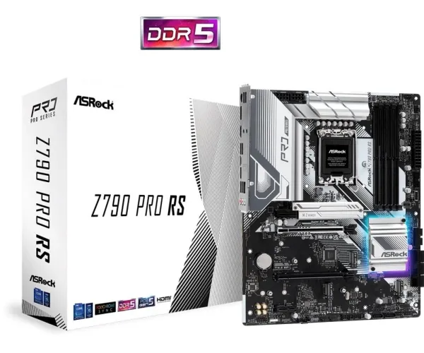 ASRock Z790 PRO RS - Bundkort - LGA1700 sokkel - Z790 chipset - onboard grafik (CPU påkrævet) - HD Audio (8-kanaler)