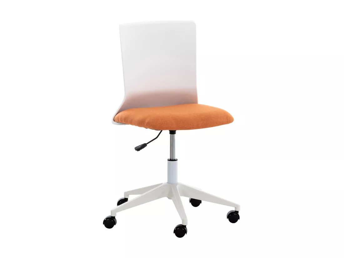 Chaise de bureau - Tissu & Plastique - Orange - Apolda